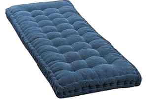 JORTUIO Coussin pour Banc Jardin 200/180/160/150/120/110cm, Coussin pour banc de 1/2/3 Places Exterieur intérieur Coussin D'assise Salon de Jardin Coussin Matelas Assise Dossier(Color2,60x40cm/24x16in)