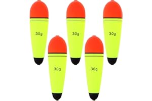 OriGlam Fishing Bobbers Floats EVA Foam Bobbers, Fishing Floats Slip Bobbers, EVA-Slider-Bobbers Fishing Buoy for Freshwater Saltwater (5pcs 30g)