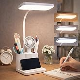 One94Store 3-in-1 LED Desk Lamp with Pen & Phone Holder – USB Rechargeable Study Lamp with Touch Sensor, 3 Light Modes, Eye P