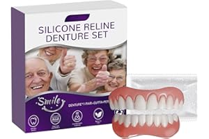 EONFAVE Set di protesi dentali in silicone per protesi dentali, set di protesi temporanee legate, set di riparazione dei denti per un abbellimento orale rapido, facile da usare e da pulire