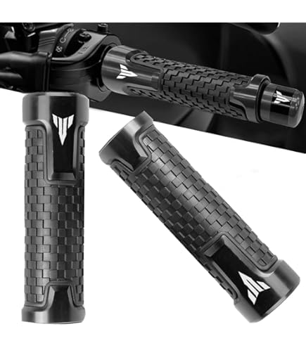 Remplacement Confort Motocyclette Poignées Guidon Moto 7/8" - Caoutchouc Antidérapant 2 Pièces Accessoire Moto Customisation