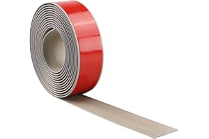 ZTVOWTO 5m×5cm Threshold Strip,Carpet Door Trim Stripstrips, Floor Transition Strips, Self Adhesive Floor Door Divider Strip, Flat Laminate Profile Flooring Edge Trim Strip(Grey Wood Grain)