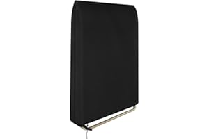 Dokon Klappbar Relax-Liegestuhl Abdeckung Wasserdicht Winddicht UV-Beständiges Robustes Oxford-Gewebe Schutzhülle für Gartenliege Sonnenliege Relaxliege (96x84cm) - Schwarz