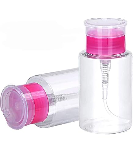 ASFINS Nagel-Pumpflasche 3 Stück | 200 Ml, Für Nagellackentferner, Transparent, Mit Pumpverschluss