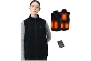 Mincoo Gilet Riscaldato Pile Donna con Batteria 5v 10000mAh Gilet Riscaldante con Controllo Della Temperatura a tre Velocità per il Lavoro all'aperto Lo Sci l'escursionismo il Pendolarismo