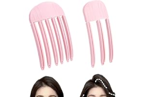PEVRUAY 3 pinzas de volumen para flequillo esponjoso, clip de volumen para la línea del cabello, sin huellas, clips de elevación de raíces para hombres y mujeres, color rosa