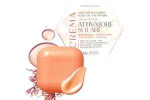SENSO NATURALE SOLAR ACTIVATOR Solid Body Oil - crème bronzante à l'astaxanthine hydratante - Lotion bronzante Argan, Karite, Cacao, Coco - Vegan - équivalent à 500 ml
