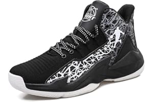 BINQI Herren Basketballschuhe High-Top leichte Stoßdämpfung rutschfeste atmungsaktive Outdoor-Sportschuhe Jungen Basketballschuhe Mädchen Indoor-Schuhe Sportschuhe