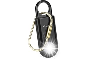 MOSAIC ALARM 130dB Personal Safety Alarm Strobe Light. Loud Sound SOS Keychain Siren with Carabiner for Women, School Children, Night Runners, Hiking. Bear Alarm Deterrent. Emergency Self Defense Alerts. Black
