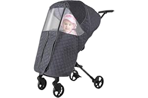 Keptfeet Parapioggia per Passeggino - Copri Passeggino Addensato Antivento con Finestra Trasparente - Le Spesse coperture protettive per Passeggino offrono Calore e Protezione Extra da Neve e Pioggia
