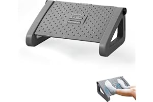 Ergonomiskt Fotstöd för Kontoret, Justerbart Fot stöd för Under Skrivbordet, Halkfritt, Fotstycke med Massagefunktion, Förbättrar Hållning och Cirkulation, Perfekt för Arbete och Hem