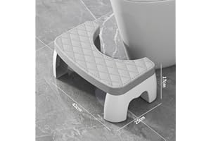 Hochexin Sgabello per WC per bagno, 17,8 cm, in plastica resistente portatile sgabello per i piedi per la defecazione per adulti, qualsiasi poggiapiedi per accovacciarsi