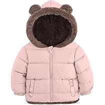 KIDDLETOWN Pasgeboren jas met capuchon met oren, babyjas met ritssluiting, capuchonjack voor pasgeborenen 3-24 maanden, lichte jas van katoen, pluche kinderen