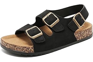 zaxunai Sandali Donna Zoccoli Uomo con Cinturino Regolabile Sughero Plantare Sandali Estate Estive Punta Aperta Antiscivolo Gomma Suole Pantofole Adulto Moda Sandalo All'aperto Ciabatte