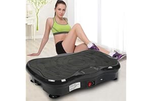 XDAILUYYDS Plateforme Vibrante & Oscillante-Appareil Fitness à Maison, Équipement Vibrant avec Moteur Ultra Silencieux, Parleur Bluetooth+Télécommande+2 Bandes de Résistance