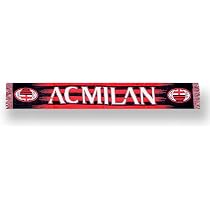 Sciarpa Ufficiale Milan – Modello Raso Leggero 100% Poliestere, Rossonera Double Face