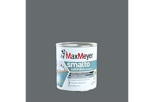 Maxmeyer Smalto All'Acqua Poliuretanico Satinato Grigio Fumo 0,75 L