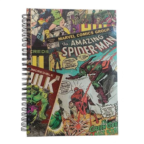 Preisvergleich Produktbild Notizbuch, Design "Marvel Retro", DIN A5