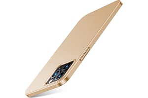 Sitthyw Coque pour iPhone 13 Pro Max Ultra Fine Housse Mate Rigide Anti-Rayure Etui de Protection Finition Mat Slim Dur Case Cover Mince et légère Anti-Empreintes Hardcase 6.7 Pouces, Or