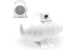 CubeTECH CTi100t 100mm (4") Inline Bathroom Extractor Fan w/Timer, Two-Speed