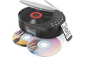 2025 NEW Monodeal CD Player with Bluetooth and Radio FM 2 in 1, Rechargeable Portable CD Player with Speakers, Support AUX/USB