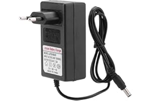 AKOZON Cargador de batería de litio Adaptador de cargador de iones de litio de repuesto de 8 4V 2A para equilibrio de automóvil de juguete para cargar faros de forma segura y rápida Regulaciones británicas
