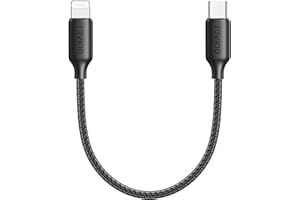 RAVIAD Câble USB C vers Lightning 0.5M [Certifié MFi] Câble USB C iPhone Chargeur Rapide Power Delivery Fil Lightning USB C pour iPhone 14 13 12 11 Pro Max Mini XR XS Max X 10 8 7 SE 2020, iPad -Noir