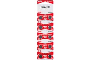 Maxell 10 x AG13 LR44 A76 1.5V Alkaline Batteries