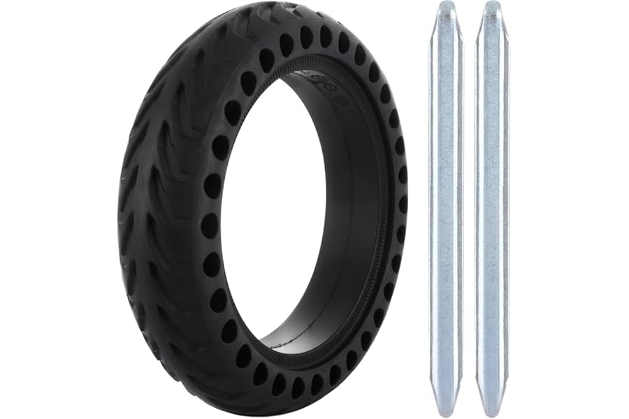 ASelected 8.5 In Solid Tyre,Solid Tyres For Electric Scooter with Aluminum Alloy Crowbar X 2 Scooter Tyre for Xiaomi Pro 2 M365 M365 Pro 1S and All 8.5 Inch Scooter Tire