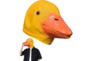 CVDYWDJIE 1 styck anka hårmössa, gul anka maskskydd, mjuk latexhuva, rolig djurmask, semesterfest rekvisita dekoration