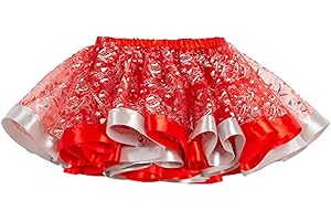 Zookey Girls Tutu Skirt Bow Tulle Skirt Kids Ballet Dance Ruffle Skirt Fancy Tulle Tutu Skirt Elastic Rave Outfit Birthday Party Festival Costume