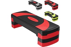 ACTIVE FOREVER Step para Fitness, 3 alturas ajustables, Adecuado para uso doméstico y de oficina