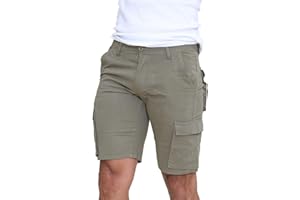 WestAce Mens Camo Shorts Cargo Combat Army Half Pant Work Wear Camouflage 100% Cotton Chino Shorts