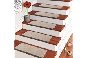 Pergamon Trend Nadelfilz Stufenmatte Bent Beige Braun Mix (eckig) einzeln oder im 15er Set