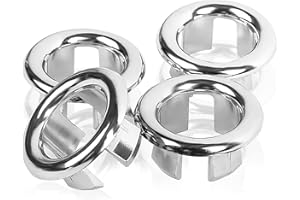 FIGARGE 4 Pcs Débordement D'Évier Anneau,Anneau de Débordement d’Évier Couvercle de Trop-Plein, Anneaux de Débordement d'Évier, pour Bain, Cuisine, Évier