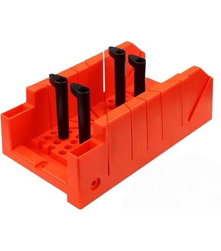 4-Piece Miter Box And Saw Set – Japanese Hand Saw With 3 Blades + Gloves For 45/90/135° Cuts In Wood, Baseboard, PVC