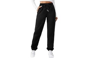 Zeagoo Jogginghose Damen Hose Baggy Lang Hosen Casual High Waist Sporthose Einfarbig Stretch Freizeithose Warm Sweatpants mit Taschen S-XXL