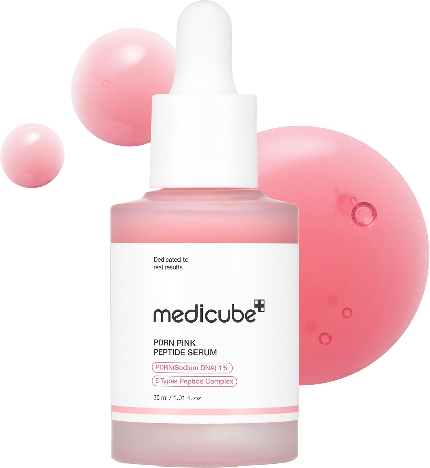 medicube Salmon DNA PDRN Pink Peptide Serum, Pink glow serum, Peptide, Niacinamide, Hydrating & Moisturising & Firming, Uneven Skin Tone, Korean Skincare | 1.01 fl.oz. (1.01 fl.oz., Salmon DNA PDRN)