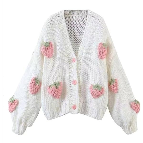 Buy Women Y2K Floral Print Knit Cardigan Sweater Long Sleeve V