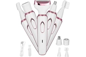 XESPIS Rasoio Elettrico Donna, 4 in 1Rasoio Indolore Donna,Rasoio Donna Elettrico Senza Fili, Delicato sulla Pelle, radi-peli per viso, barba, baffi, braccia, gambe, ascelle, zona inguinale