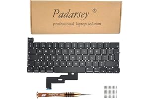 Pardarsey Replacement UK Layout Keyboard Compatible with MacBook Pro 13" A2338 2020 2022 UK Layout with Keyboard Screws and Screwdriver