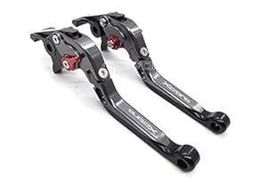 NOLLAM Leve Freno Frizione Regolazione Moto - Adatto per KYMCO XCITING 250 300 400 400S 500 250i 300i 400i 500i Leve Freno Frizione Regolabili Pieghevoli estensibili