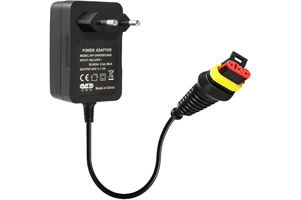 Laddare 28 V 1,3 A för Husqvarna 105 305 310 för Gardena R38Li R40Li | Nätadapter 28 V för Husqvarna 315 315X 310Mark II 315Mark II, 28V laddare för Gardena R45Li R50Li R70Li R75Li R80Li