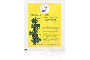 ARAUNER Levure sèche / levure de vin Steinberg - 5 g - Pour raisins et fruits - Rendement économique jusqu'à 10-50 litres