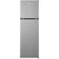 KROME 330L Gross,Double Door Top Mounted Refrigerator with Multi Air Flow System,No-Frost Cooling with Electronic Touch Temperature Control,Door Alarm,Silver,10 Year Compressor Warranty - KR-RFF 330SM