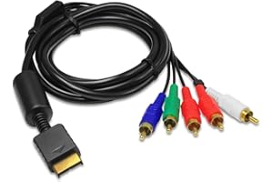 Eaxus® Cavo Component HD adatto a PS3 e PS2 - Cavo Component AV TV YUV 1,5 metri placcato oro