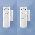 2 Pack Door/Window Alarm Magnetic, Wireless Security Sensor Burglar Alarm System Loud 90 dB, Shed Garage Vibration Entry Warning Detector, for Office/School/Hotel/Home/Store Security