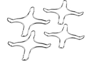 Fackelmann Riduttori universali per fornelli a gas, set da 4 pezzi, per padelle, pentolini, caffettiere, materiale in ferro cromato, dimensioni 12 x 12 cm