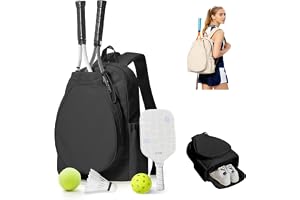 BJLFS Tennisryggsäck för kvinnor och män, tennisväska, badminton ryggsäck väska, stor racketväska sportväska som rymmer 2 racketar och tennisskor