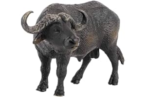 Zerodis Simulation Buffalo Puppe Buffalo Modell Spielzeug Mini Spielzeug Begleiten Kognitive Spielzeug Wohnzimmer Studie Schlafzimmer Schreibtisch Dekoration Geschenk für Kinder Mädchen